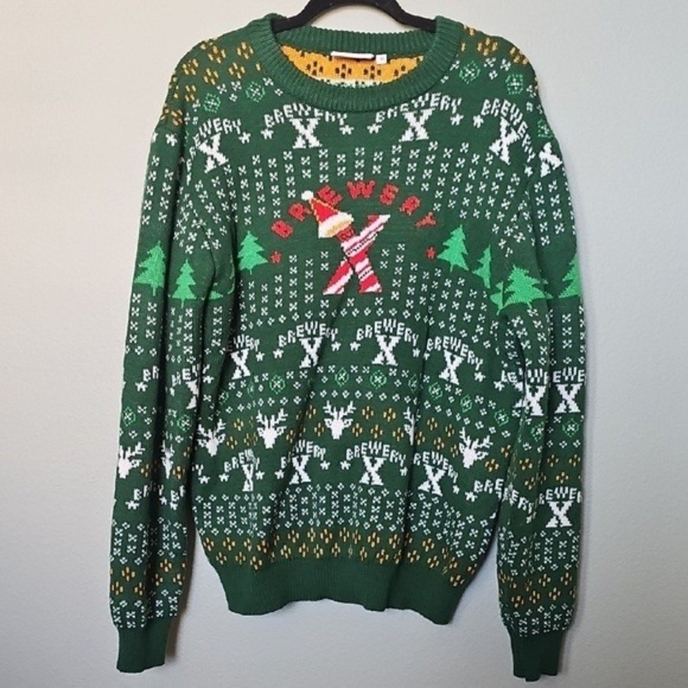 Roody Brewery X Mens Vibrant Festive Christmas Sweater Size XL
